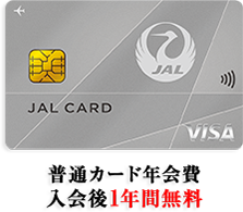 普通カード入会後1年間 年会費無料*