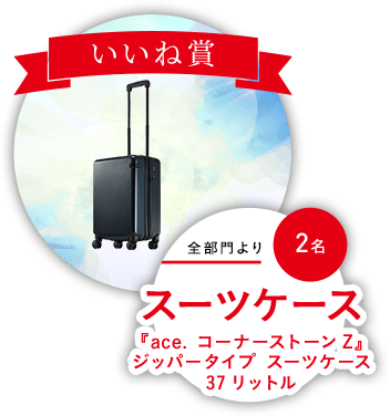 全部門より 3名 スーツケース