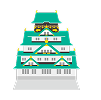 大阪城のイラスト