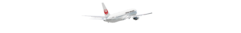青空に浮かぶ雲と飛行機のイラスト