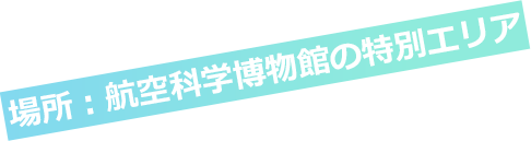 場所：航空科学博物館の特別エリア